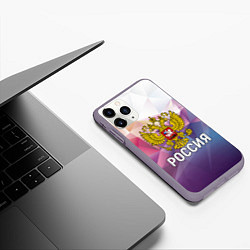 Чехол iPhone 11 Pro матовый РОССИЯ, цвет: 3D-серый — фото 2