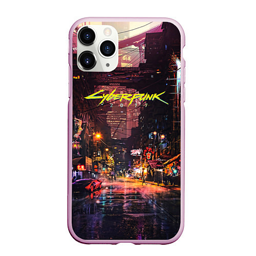 Чехол iPhone 11 Pro матовый CYBERPUNK 2077:КИБЕРПАНК S / 3D-Розовый – фото 1