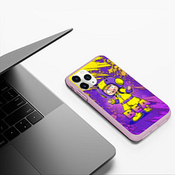 Чехол iPhone 11 Pro матовый BRAWL STARS BEA, цвет: 3D-розовый — фото 2