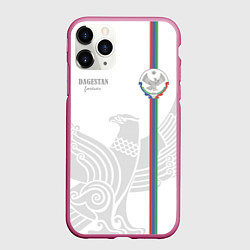 Чехол iPhone 11 Pro матовый Дагестан, цвет: 3D-малиновый