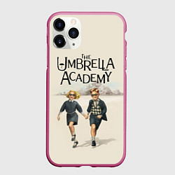 Чехол iPhone 11 Pro матовый The umbrella academy, цвет: 3D-малиновый
