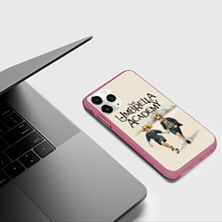 Чехол iPhone 11 Pro матовый The umbrella academy, цвет: 3D-малиновый — фото 2