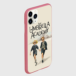 Чехол iPhone 11 Pro матовый The umbrella academy, цвет: 3D-малиновый — фото 2