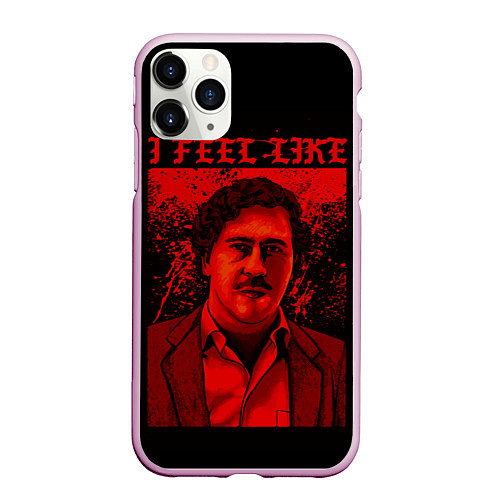 Чехол iPhone 11 Pro матовый I feel Like Escobar / 3D-Розовый – фото 1