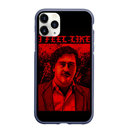 Чехол iPhone 11 Pro матовый I feel Like Escobar / 3D-Серый – фото 1