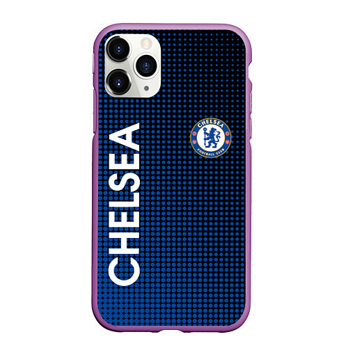 Чехол iPhone 11 Pro матовый CHELSEA / 3D-Фиолетовый – фото 1