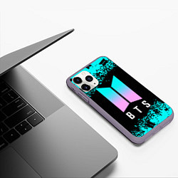 Чехол iPhone 11 Pro матовый BTS БТС, цвет: 3D-серый — фото 2