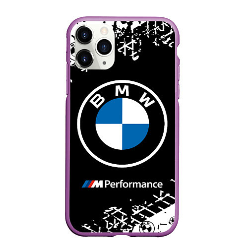 Чехол iPhone 11 Pro матовый BMW БМВ / 3D-Фиолетовый – фото 1