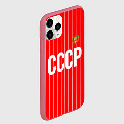 Чехол iPhone 11 Pro матовый Форма сборной СССР, цвет: 3D-малиновый — фото 2