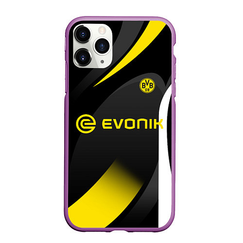 Чехол iPhone 11 Pro матовый BORUSSIA DORTMUND / 3D-Фиолетовый – фото 1