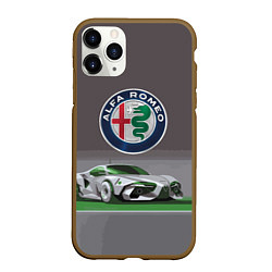 Чехол iPhone 11 Pro матовый Alfa Romeo motorsport