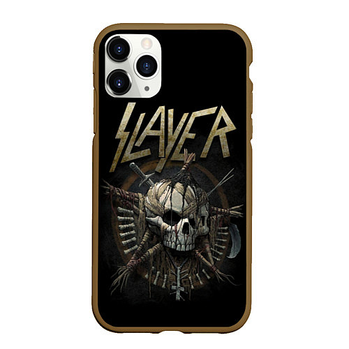 Чехол iPhone 11 Pro матовый Slayer / 3D-Коричневый – фото 1