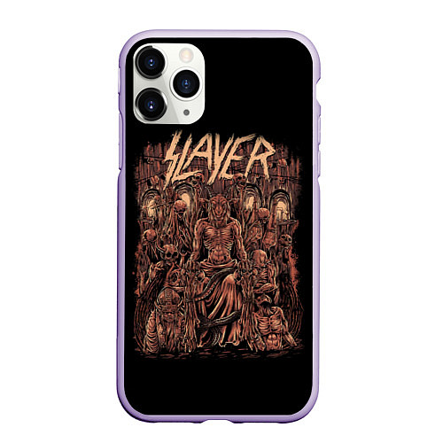 Чехол iPhone 11 Pro матовый Slayer / 3D-Светло-сиреневый – фото 1