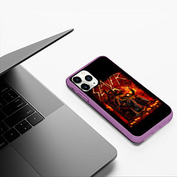 Чехол iPhone 11 Pro матовый Slayer, цвет: 3D-фиолетовый — фото 2