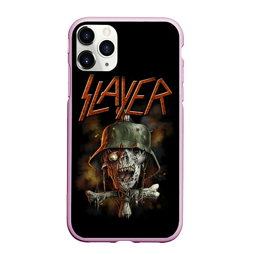 Чехол iPhone 11 Pro матовый Slayer / 3D-Розовый – фото 1