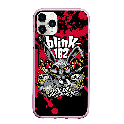 Чехол iPhone 11 Pro матовый Blink 182 / 3D-Розовый – фото 1