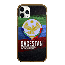 Чехол iPhone 11 Pro матовый Дагестан - Кавказ Сила, цвет: 3D-коричневый