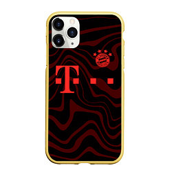 Чехол iPhone 11 Pro матовый FC Bayern Munchen 2021, цвет: 3D-желтый