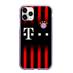 Чехол iPhone 11 Pro матовый FC Bayern Munchen, цвет: 3D-светло-сиреневый