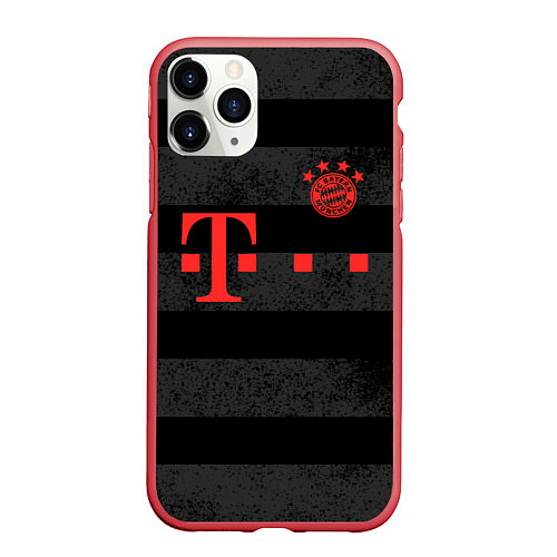 Чехол iPhone 11 Pro матовый FC Bayern Munchen / 3D-Красный – фото 1