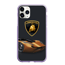 Чехол iPhone 11 Pro матовый Lamborghini- motorsport, цвет: 3D-светло-сиреневый