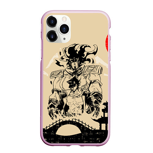 Чехол iPhone 11 Pro матовый JoJo Bizarre Adventure / 3D-Розовый – фото 1