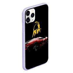 Чехол iPhone 11 Pro матовый Lamborghini - motorsport, цвет: 3D-светло-сиреневый — фото 2