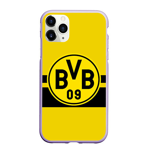 Чехол iPhone 11 Pro матовый BORUSSIA DORTMUND / 3D-Светло-сиреневый – фото 1