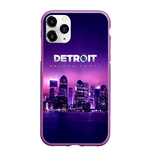 Чехол iPhone 11 Pro матовый Detroit Become Human S / 3D-Фиолетовый – фото 1