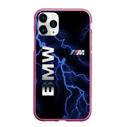 Чехол iPhone 11 Pro матовый BMW, цвет: 3D-малиновый