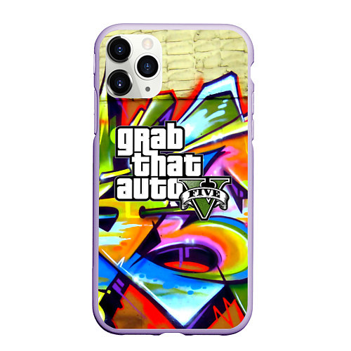 Чехол iPhone 11 Pro матовый GTA:5 / 3D-Светло-сиреневый – фото 1