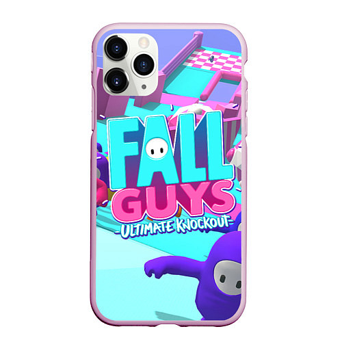 Чехол iPhone 11 Pro матовый Fall Guys / 3D-Розовый – фото 1