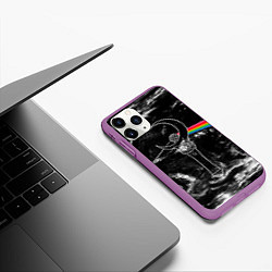 Чехол iPhone 11 Pro матовый Dark Side of the Moon Stick, цвет: 3D-фиолетовый — фото 2