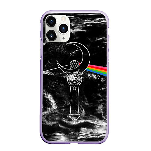 Чехол iPhone 11 Pro матовый Dark Side of the Moon Stick / 3D-Светло-сиреневый – фото 1