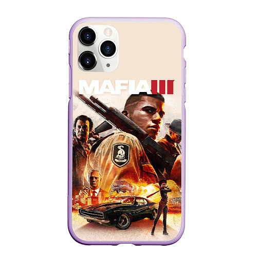 Чехол iPhone 11 Pro матовый Mafia 3 / 3D-Сиреневый – фото 1