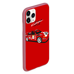 Чехол iPhone 11 Pro матовый Mitsubishi Lancer Evolution VI, цвет: 3D-малиновый — фото 2