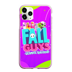 Чехол iPhone 11 Pro матовый Fall Guys, цвет: 3D-розовый