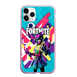 Чехол iPhone 11 Pro матовый FORTNITE, цвет: 3D-розовый