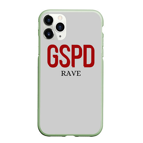 Чехол iPhone 11 Pro матовый GSPD rave / 3D-Салатовый – фото 1