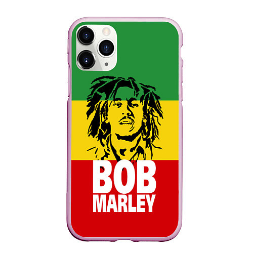 Чехол iPhone 11 Pro матовый Bob Marley / 3D-Розовый – фото 1