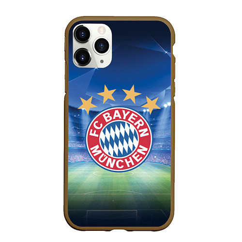 Чехол iPhone 11 Pro матовый Бавария Мюнхен / 3D-Коричневый – фото 1