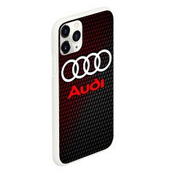 Чехол iPhone 11 Pro матовый AUDI АУДИ, цвет: 3D-белый — фото 2