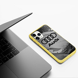 Чехол iPhone 11 Pro матовый AUDI АУДИ, цвет: 3D-желтый — фото 2