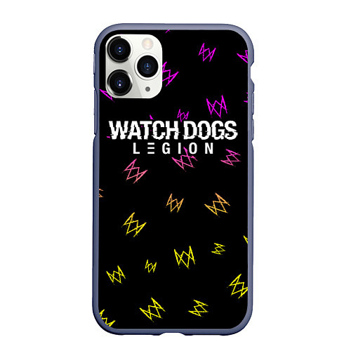 Чехол iPhone 11 Pro матовый WATCH DOGS LEGION ВОТЧ ДОГС / 3D-Серый – фото 1