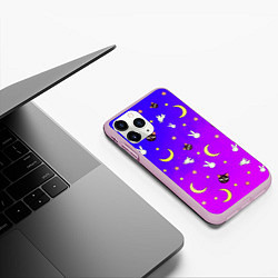 Чехол iPhone 11 Pro матовый СЭЙЛОР МУН, цвет: 3D-розовый — фото 2