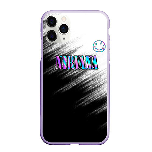 Чехол iPhone 11 Pro матовый Nirvana / 3D-Светло-сиреневый – фото 1