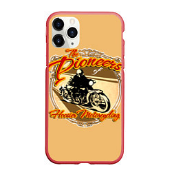 Чехол iPhone 11 Pro матовый Hoosier Motorcycling, цвет: 3D-красный