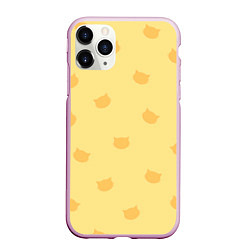 Чехол iPhone 11 Pro матовый Кошки, цвет: 3D-розовый