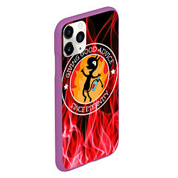 Чехол iPhone 11 Pro матовый FIRE, цвет: 3D-фиолетовый — фото 2