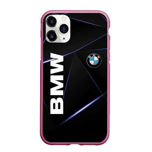 Чехол iPhone 11 Pro матовый BMW / 3D-Малиновый – фото 1